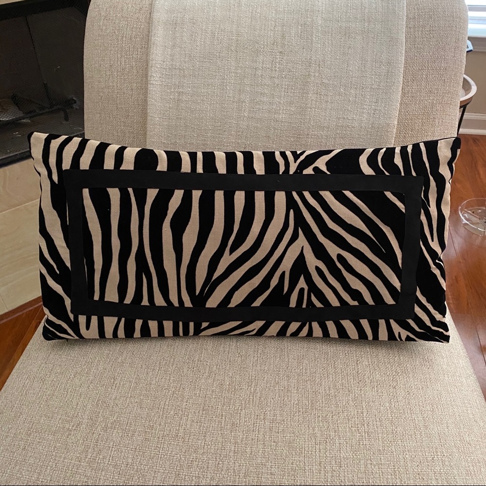 Zebra print pillow cover